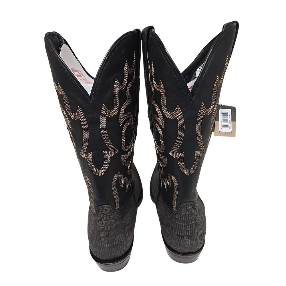 Dingo Men's DI 107 The Duke Snip Leather Pull On Western Boot Black Size 11 EW - Picture 3 of 6